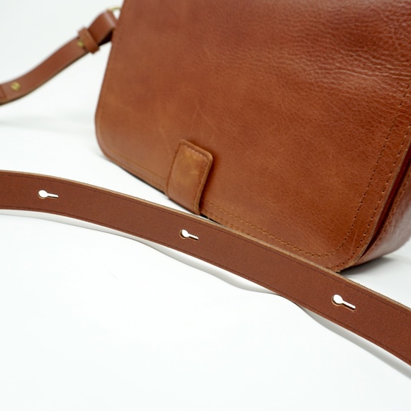 MADEWELL THE TRANSPORT FLAP SHOULDER BAG CROSSBODY LEATHER ENGLISH SADDLE - Picture 10 of 10